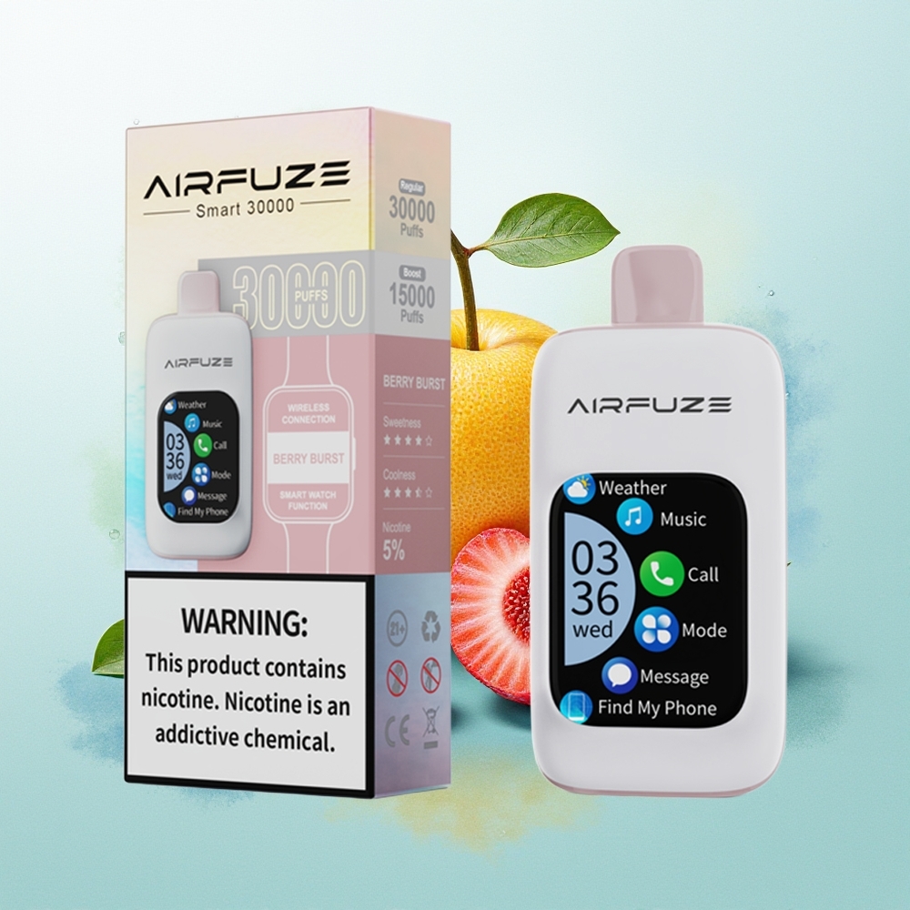 AirFuze Smart 30000 Pūkų Uogų Sprogimas 5% Nikotino 900mAh 2.01\'\'TFT Type-C