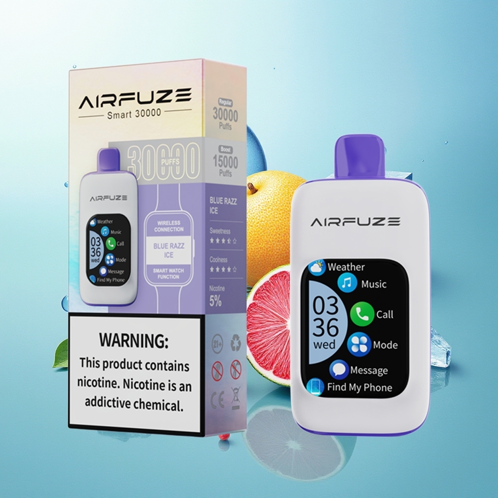 AirFuze Smart 30000 Puffų Vienkartinis Podas Mėlynųjų Serbentų Ledas 5% Nikotino 900mAh