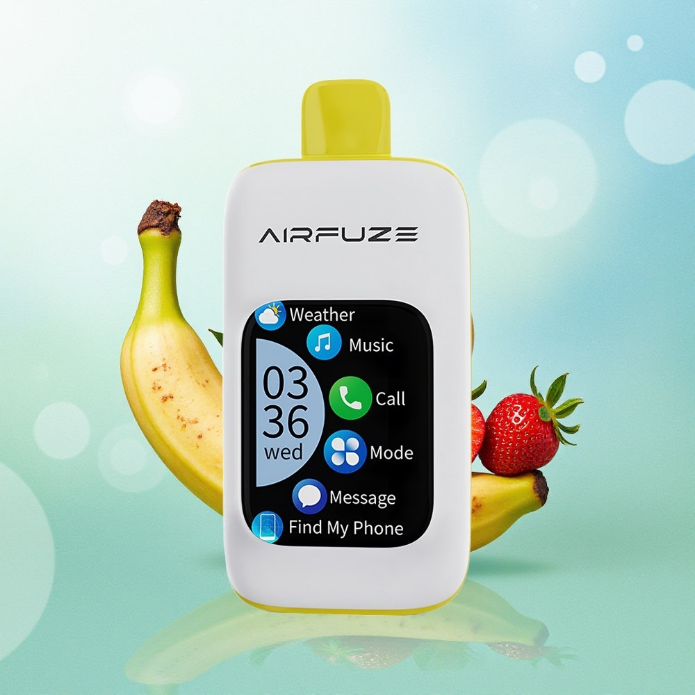 AirFuze Smart 30000 Puffų Vienkartinis Įrenginys Braškės-Bananai 5% Nikotino 900mAh Type-C