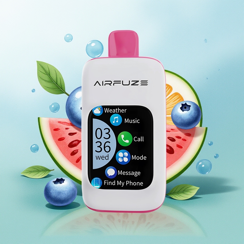 AirFuze Smart Pro 40000 Pučiai Mėlynųjų Serbentų ir Arbūzas Rechargeable Smart Touch Screen Wireless Connection