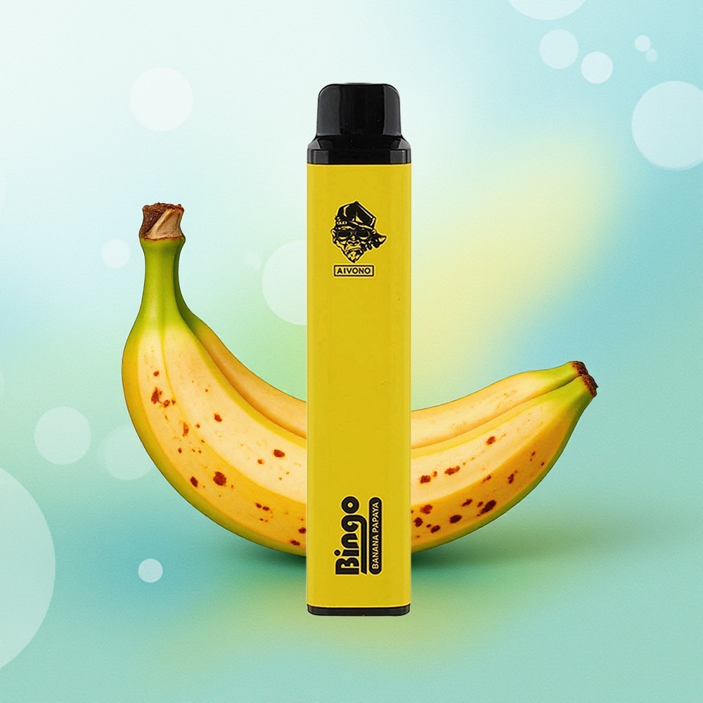 Aivono Aim Bingo 4000 Pūkų Bananas Papaja Disposable Vape