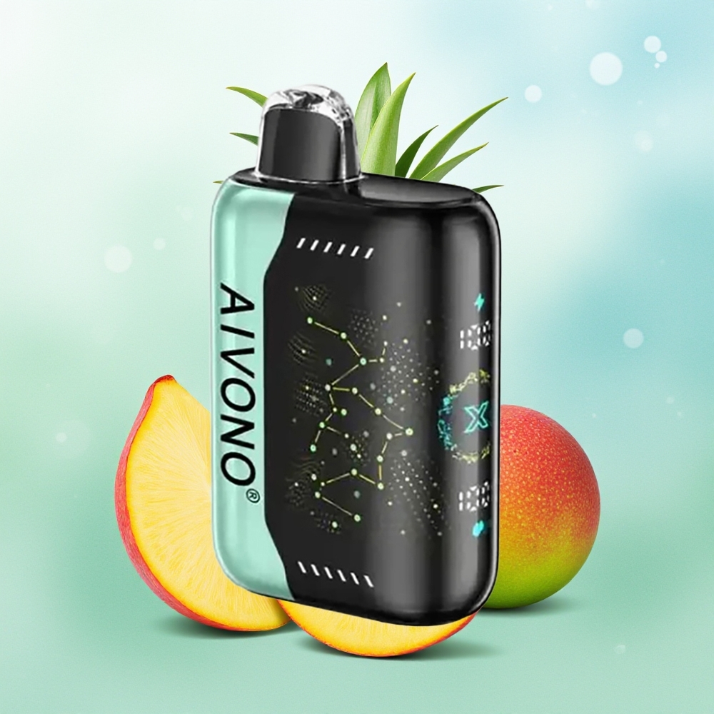 Aivono AIM BOOM 25000 Pūkštelių Rūgštus Mango Ananasas Type-C 28ml 650mAh 1.2Ω Tinklelio Apvija 90g