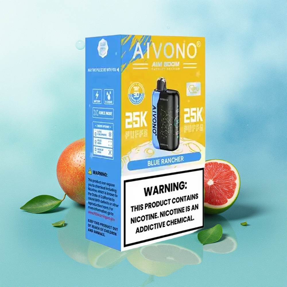 Aivono Aim Boom 25000 Pūkštelių Mėlyna Rancher 28ml 650mAh Type-C