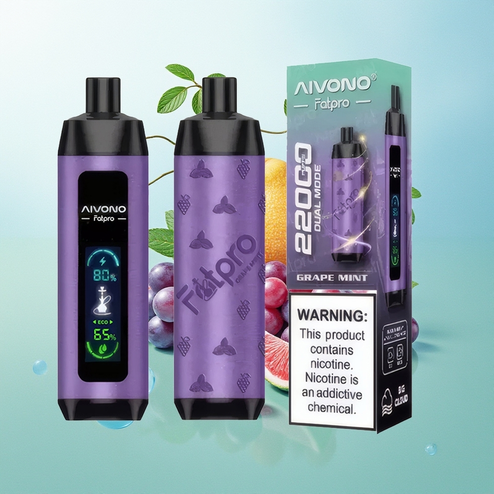 Aivono Aim Fatpro 22000 Pūkų Vynuogės Mėta