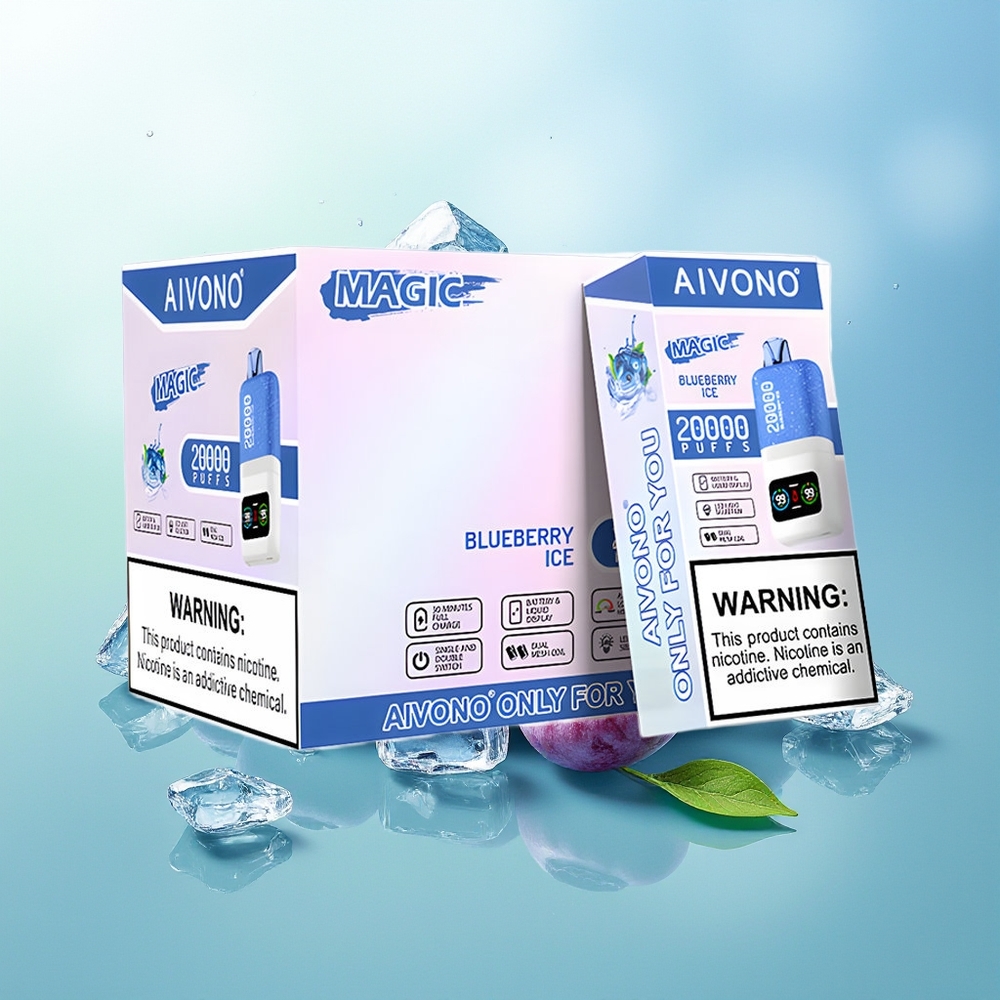 Aivono Aim Magic 20000 Pūkštelių Mėlynųjų Uogų Ledas 0%-5% Nikotino 26ml Tipas-C