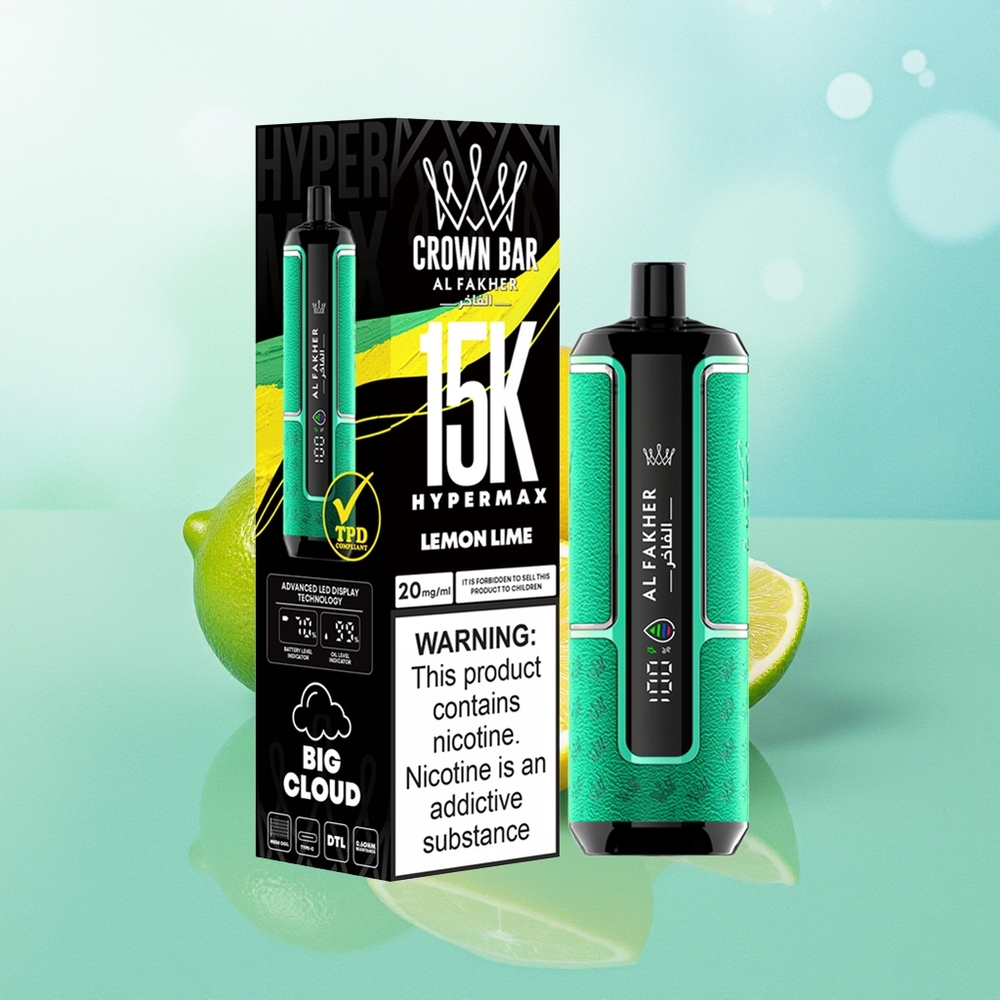 Al Fakher Crown Bar 15K Citrina Kvepėjimas Hypermax Disposable Vape