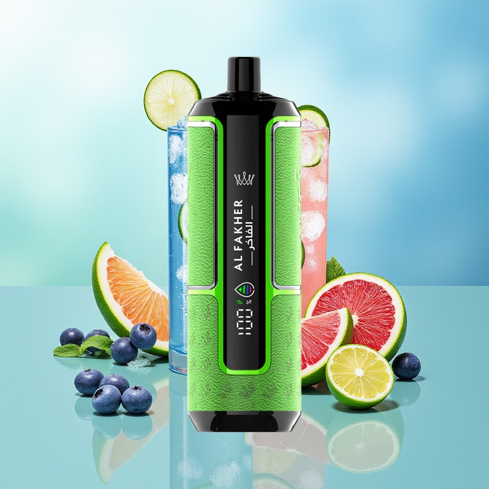 Al Fakher Crown Bar 15K Hypermax 15 000 Pūkų Mėlynųjų Aviečių Citrinų Limonadų Kompaktinis Nešiojamasis