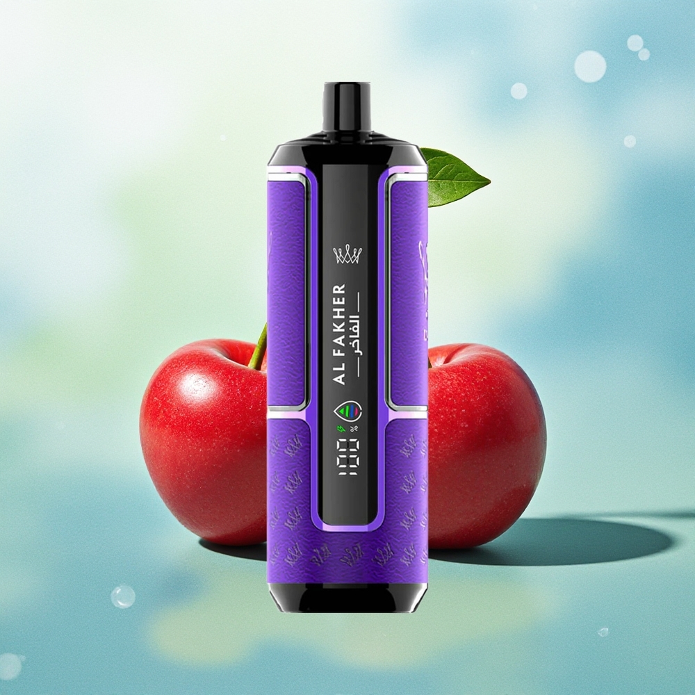 Al Fakher Crown Bar 15K Hypermax Vienkartinė Garinimo Sistema 15 000 Pūkų Vyšnių Fiesta Kompaktiška DTL 6mg/ml