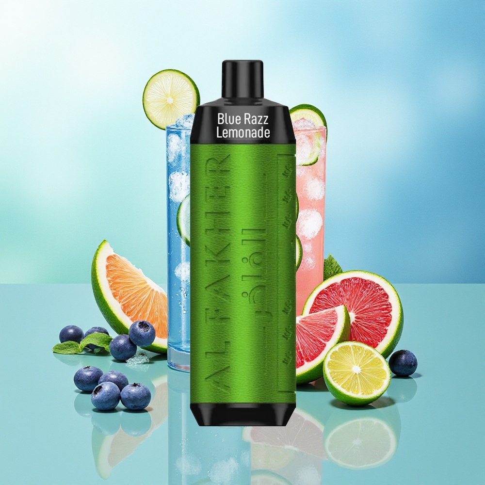 Al Fakher Crown Bar 8000 Kristalinis Vienkartinis Išgarintuvas Mėlynųjų Gervuogių Citrinų Gėrimas 600mAh 18ml 5mg 0.6Ω