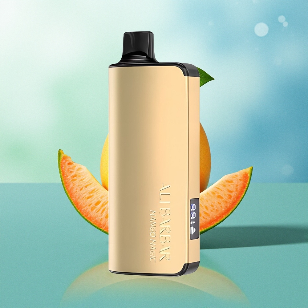 Alibarbar Ingot 9000 Pūsų Mango Magija su 22ml Skysčio 2350mAh Baterija LED Ekranu