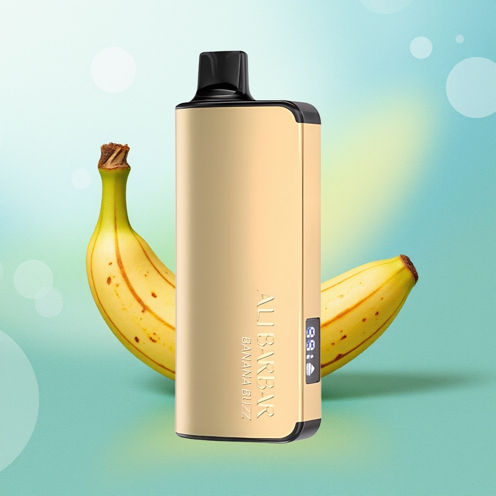Alibarbar Ingot 9000 Potėpių Bananinis Ūžesys Su 22ml Skysčio 2350mAh Baterija LED Ekranu
