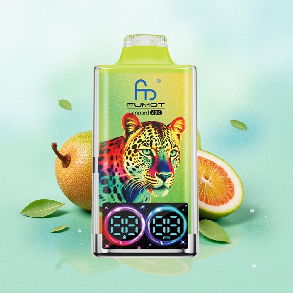 Fumot Leopard 40K Pūkų Vienkartinis Garintuvas Kiwi Pasiflora Gvajava 700mAh Baterija
