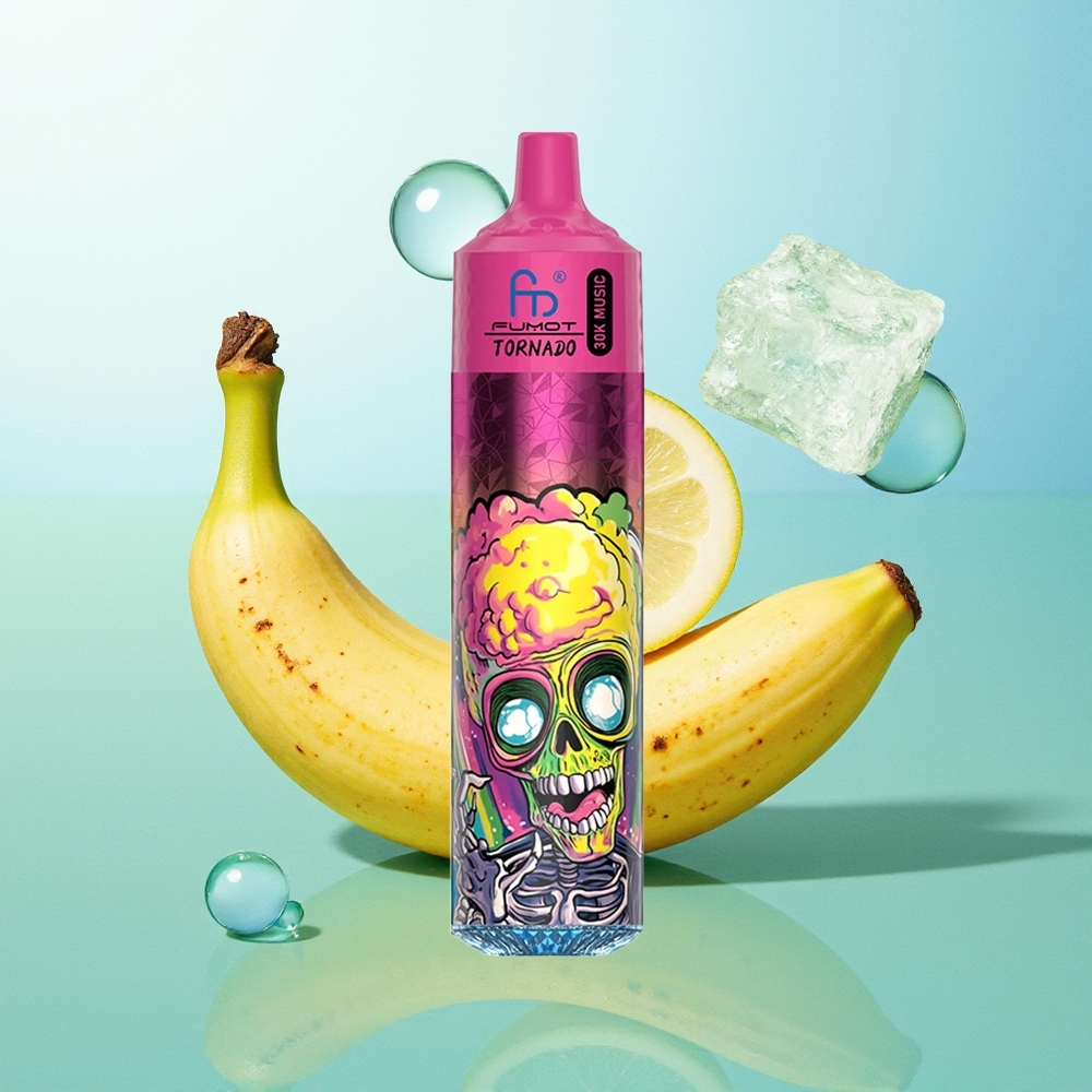 Fumot Randm Tornado 30000 Pūkų Bananas ir Ledas 30mL 2%/5% 1.0Ω Tinklelio Ritė 600mAh