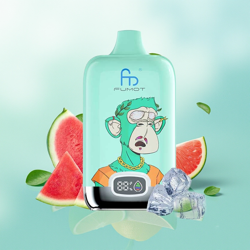 Fumot Tornado Digital Box 12000 Traukų Vienkartinis Garintuvas Šalta Mėta MTL 20ml Tinklelio Apvija 550mAh Type-C