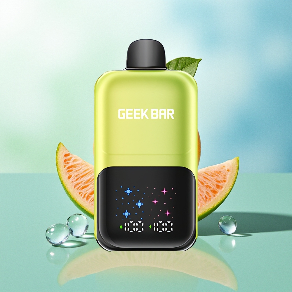 GEEK BAR 2GO 50000 Pūkų Rūgštus Obuolys Su Mėtų Skoniu Interaktyvus Didelis Ekranas 3 Lygių Skonio/Šaltumo Reguliavimas Dviguba Talpa 20ml