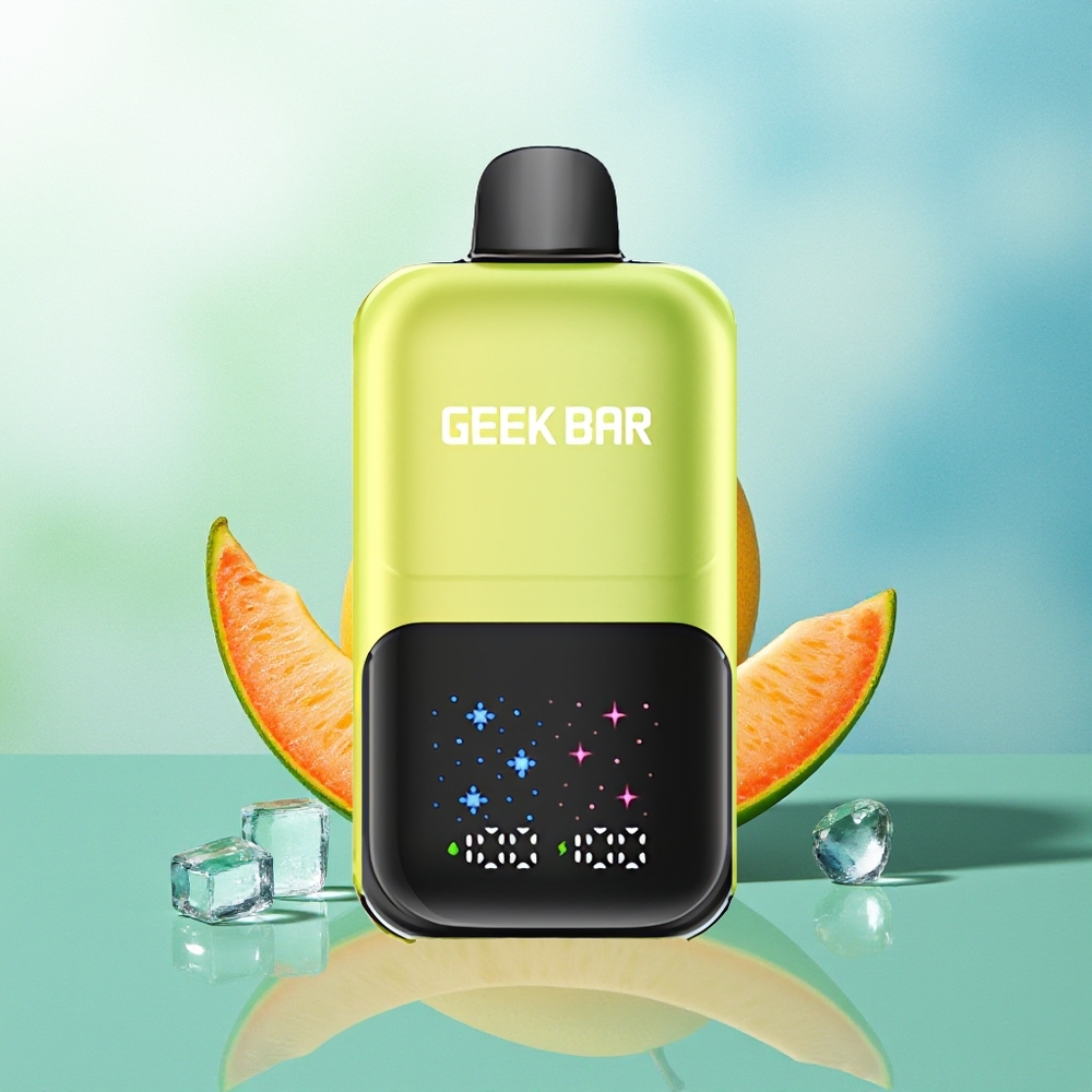 GEEK BAR 2GO 50000 Potepių Meksikos Mango Ledas Interaktyvus Didelis Ekranas Dvigubi Bakai 20ml 5% Nikotino Druska