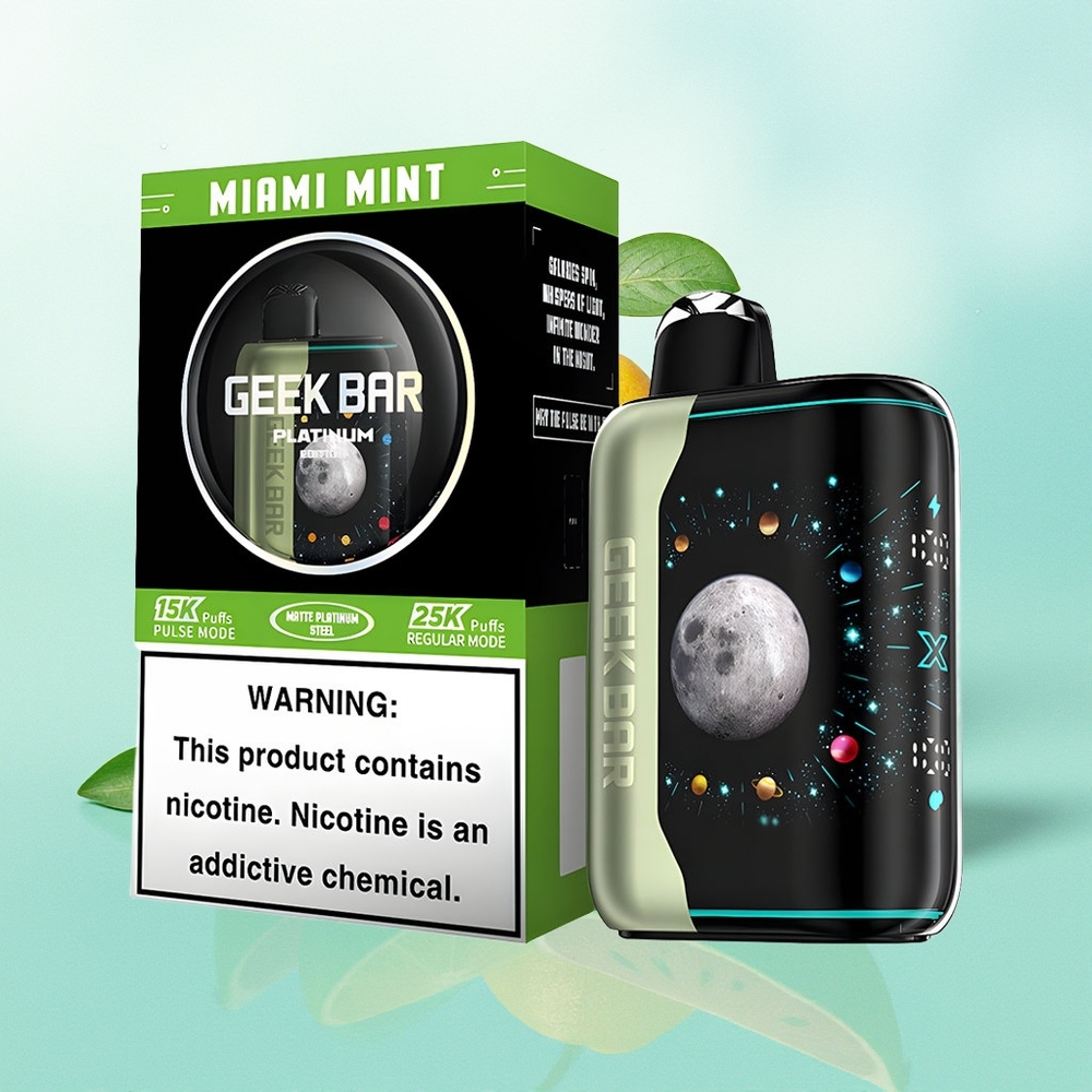 GEEK BAR Platinum Edition 25000 pūkštelių Miami Mėta vartojimo garinimo įrenginys