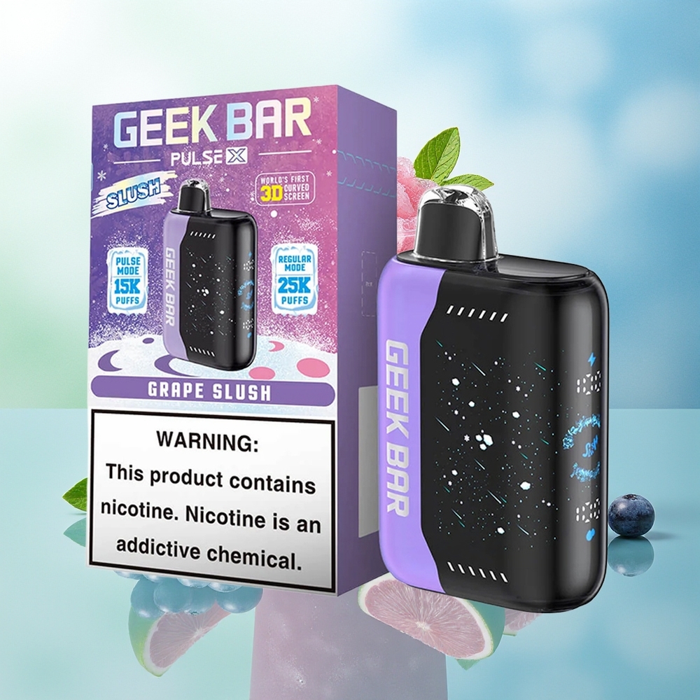GEEK BAR Pulse X 25000 Potėpių Slush Leidimas su 18mL Skysčio 3D Ekranu ir Dual Mesh