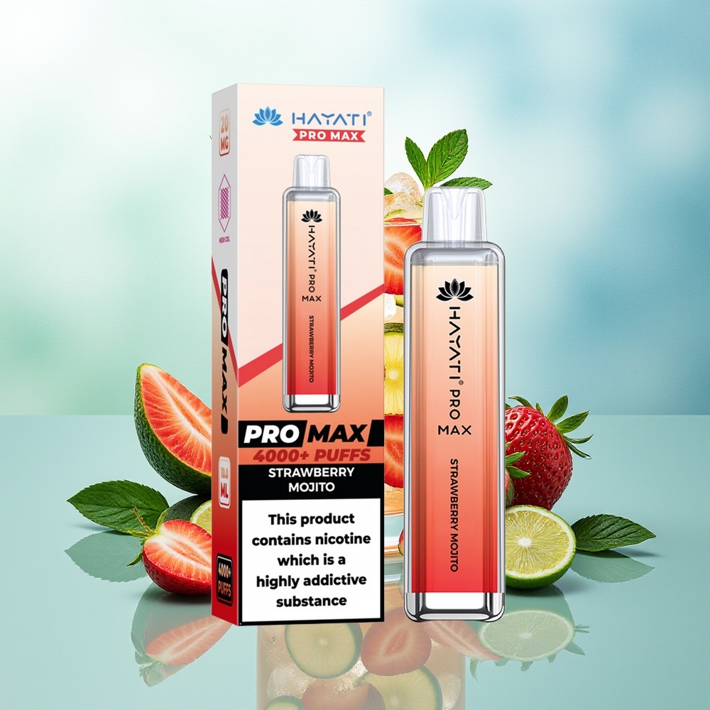 Hayati Pro Max 4000 Pūkštelių Braškės Mojito