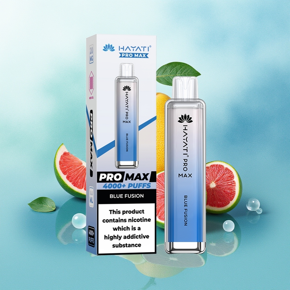 Hayati Pro Max 4000 Pūkštelių Mėlynų Atspalvių Derinys su 1400mAh Baterija ir 2ml Talpa