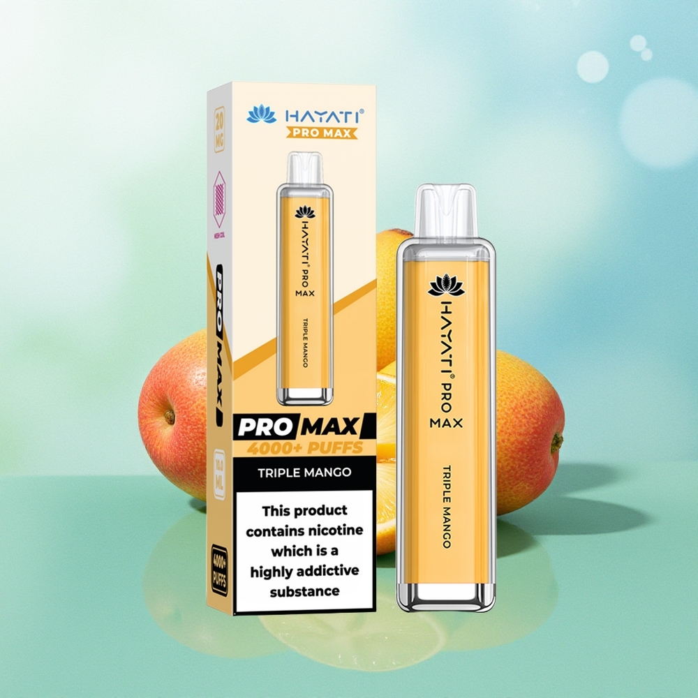 Hayati Pro Max 4000 Pučiai Trijų Mangių 1400mAh 2ml/10ml