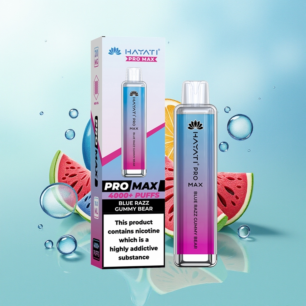 Hayati Pro Max 4000 Puftų Mėlynųjų Serbentų Gummi Meškiukas 2% Nikotino 1400mAh