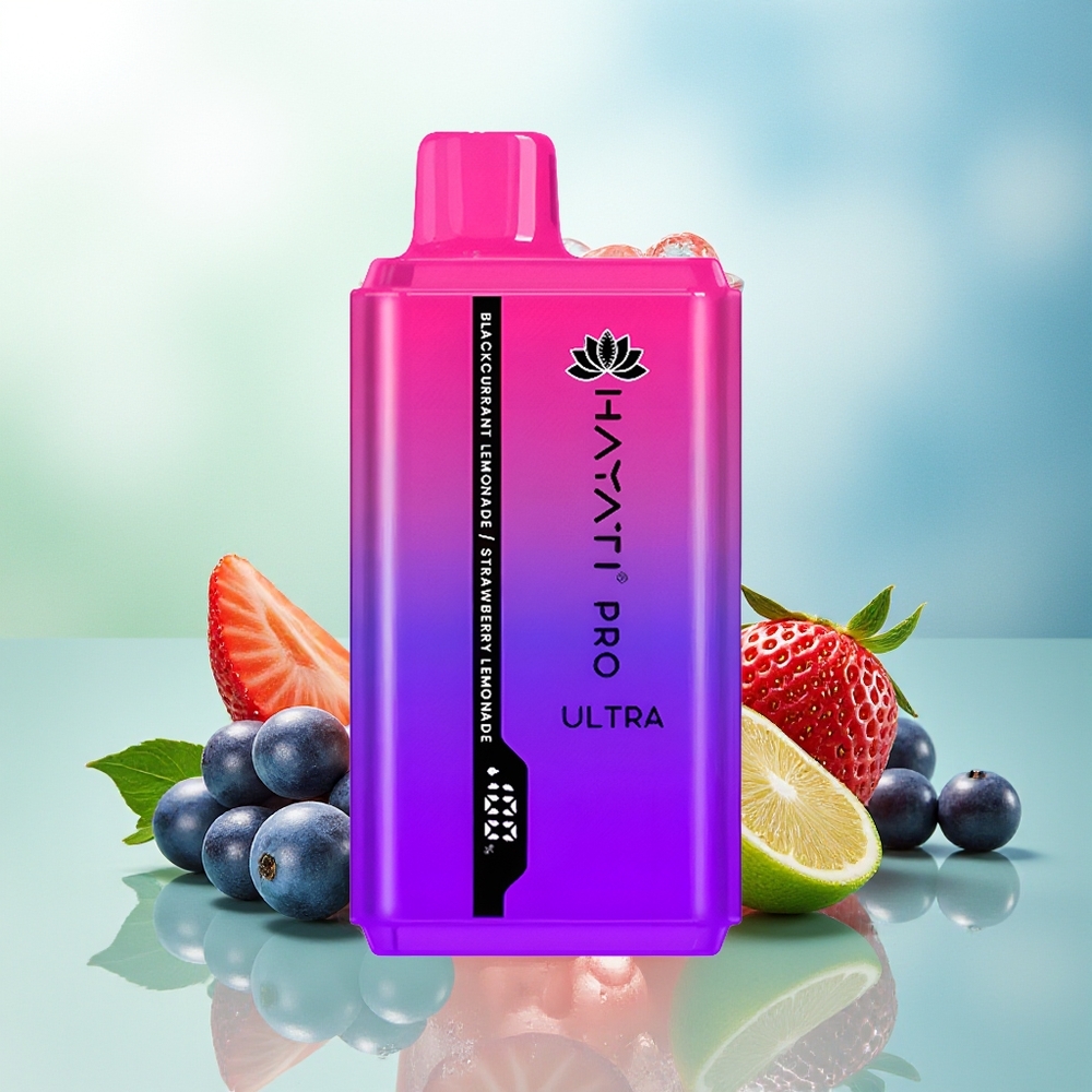 Hayati Pro Ultra 15000 Pūkų Juodoji Serbentų Limonadas Braškių Limonadas