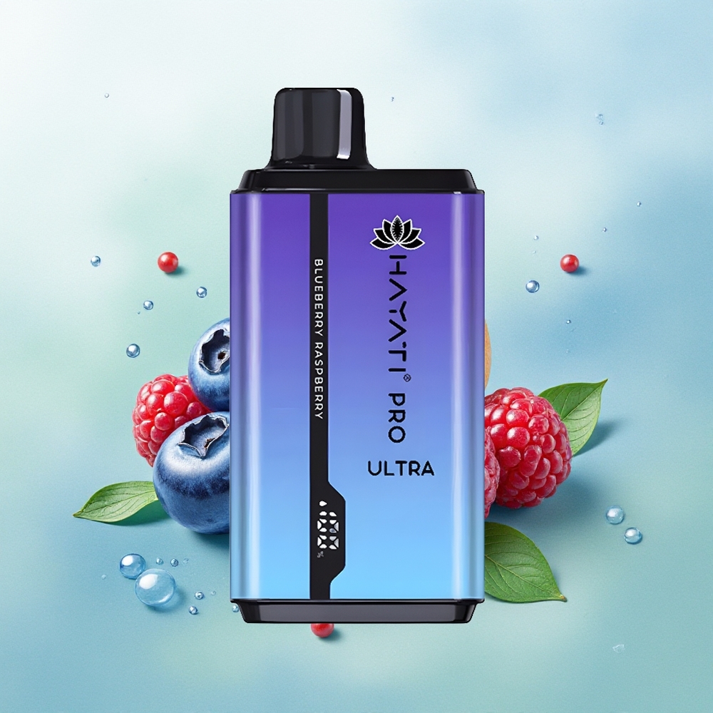Hayati Pro Ultra 15000 Pūkų Mėlynųjų Uogų ir Aviečių 850mAh 24ml 2%
