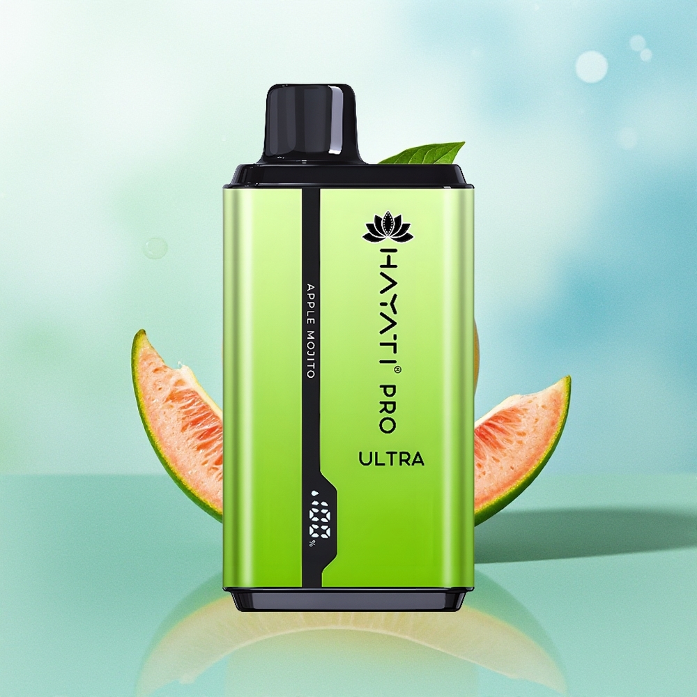 Hayati Pro Ultra 15000 Puffų Vienkartinė Vape Obuolių Mojito 850mAh 24ml 2%