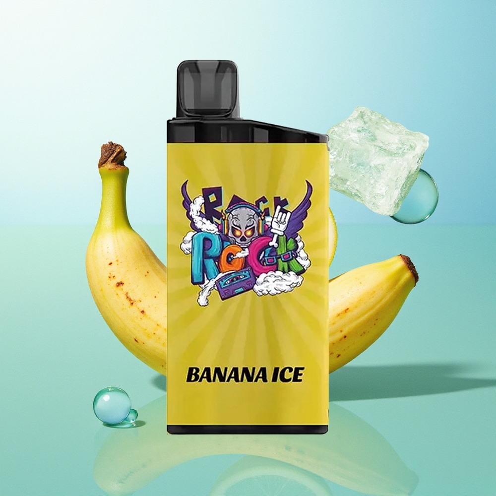 IGET Bar 3500 Pūkų Bananas ir Ledas 41.3x21.3x94.5mm 1.2 Ohm Tinklelio Ritė 1400 mAh Baterija PC+ALU 78g