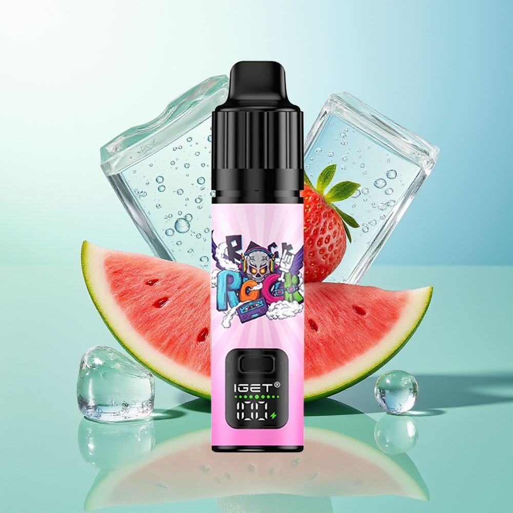 IGET BAR PLUS S3 POD 10000 Pūkų Braškė Arbūzas Ledas 5% Nikotino 18ml 950mAh