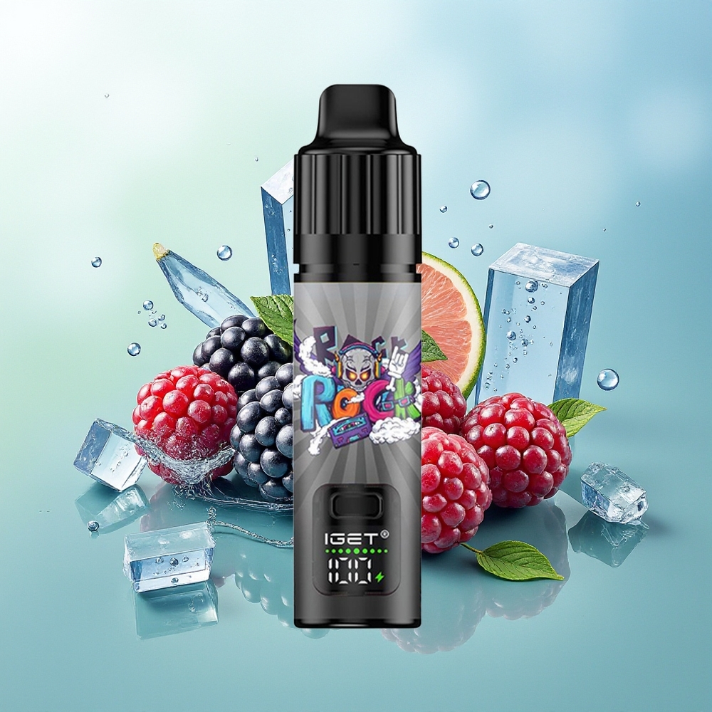 IGET BAR PLUS S3 POD 10000 Pūkų Juodieji Serbentai su Mėtų Skoniu 5% Nikotino 18 ml 1.0 Ohm 950 mAh