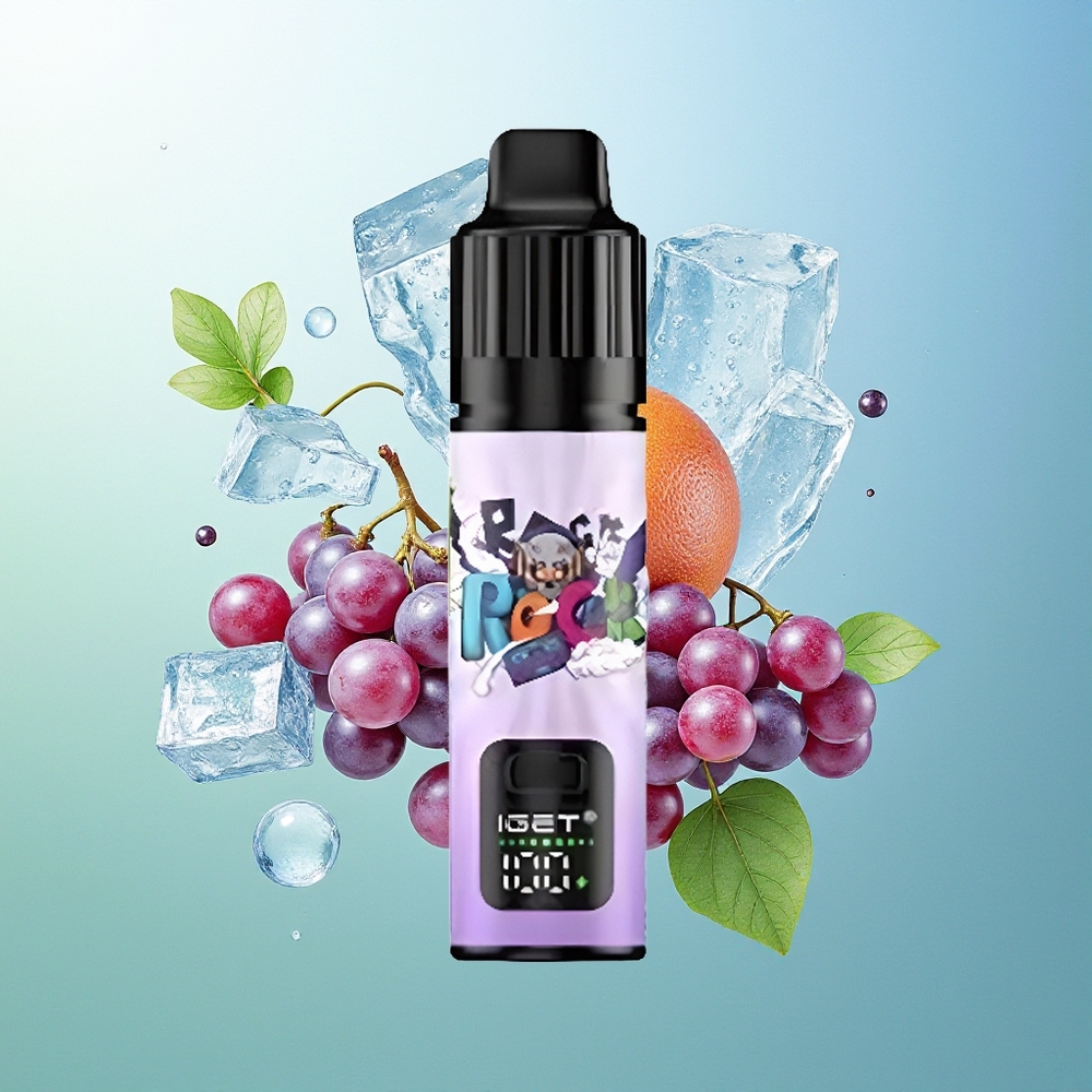 IGET BAR PLUS S3 POD 10000 Pūkų Vynuogių Ledas 5% Nikotino 18 ml 1.0 Ohm 950 mAh