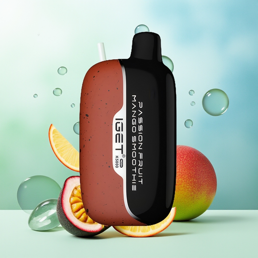 IGET Moon K5000 5000 Pūkų Didžiųjų Mango ir Pasiflora Sultinių K5000 PC 1.35 Ohm Tinklelio Ritė 81.5 g 49.5x25.3x99.4 mm