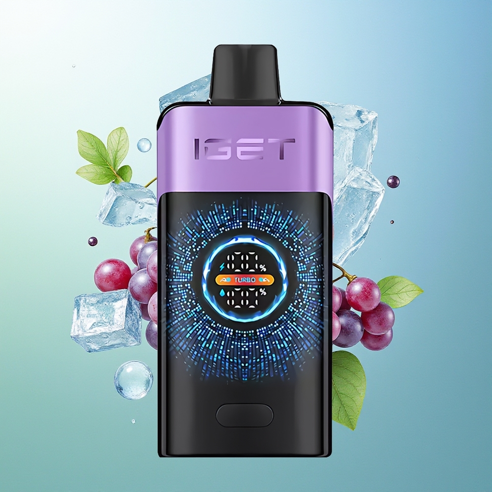 IGET ONE 12000 Pūkų Vienkartinė Vape Vandensynių Ledas Didelis Išlenktas Spalvotas Ekranas 2700 mAh 0.6 omų Dvigubas Tinklelis