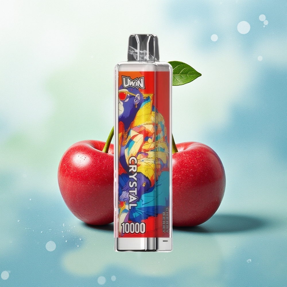 UWIN Crystal 10000 Pūkų Pataisomasis Garintuvas Vyšnių/Uogų Derinys su RGB Šviesomis