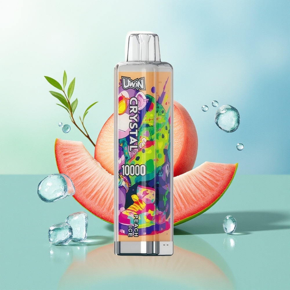 UWIN Crystal 10000 Pūkų Vienkartinė Vape Persikų Ledas RGB