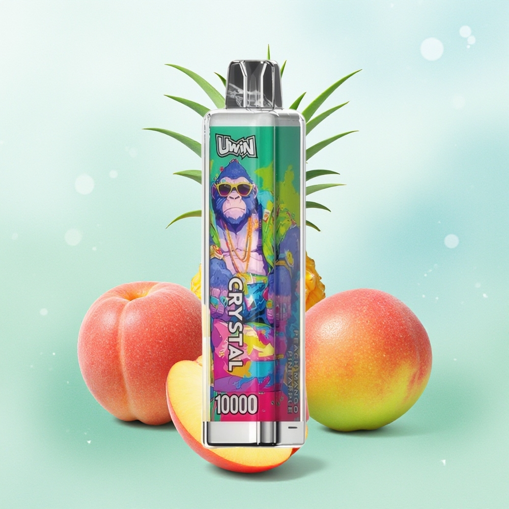 UWIN Crystal 10000 Pūkų Vienkartinė Vape Persikų Mango Ananasų su RGB Šviesomis