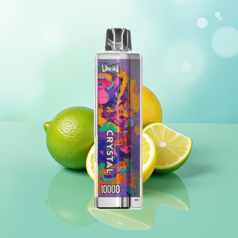 UWIN Crystal 10000 Pūkų Vienkartinis Garintuvas Citrina Žaluma RGB