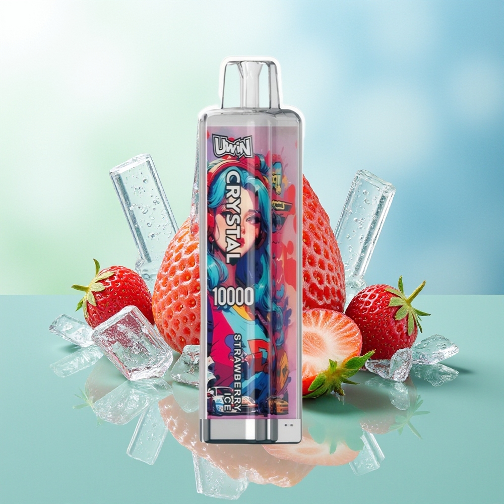 UWIN Crystal 10000 Puffs Braškių Ledas RGB