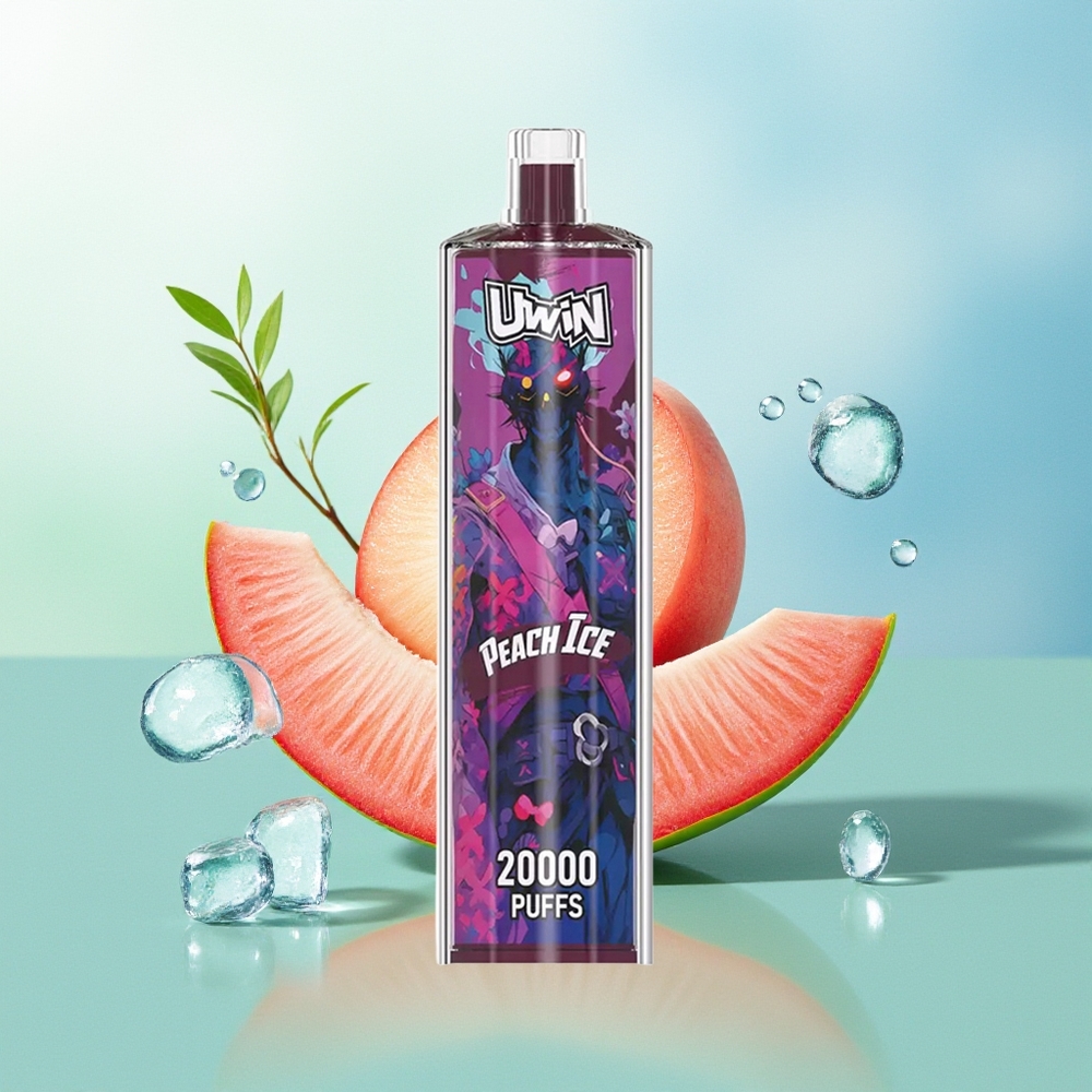 UWIN Shisha Hookah Crystal 20000 Pūkų Persikas ir Ledas