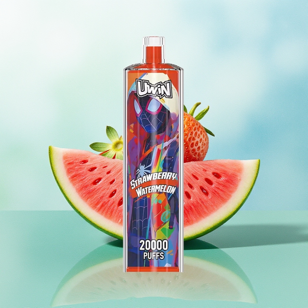 UWIN Shisha Hookah Crystal 20000 Puffs Braškė-Vandmelionas 22ml 650mAh Type-C Tinklinė Ritė DTL