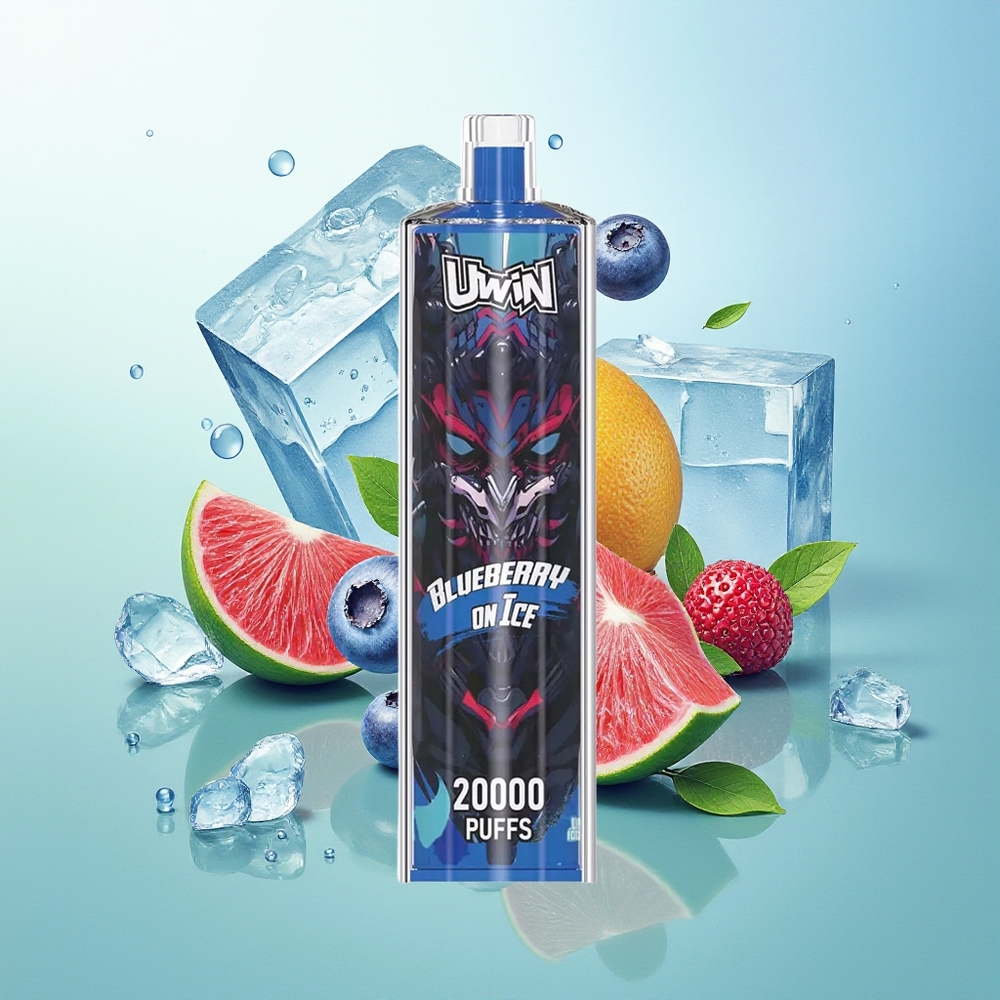 UWIN Shisha Hookah Crystal 20000 Puffs Mėlynųjų Uogų su Ledu Type-C 22ml 650mAh