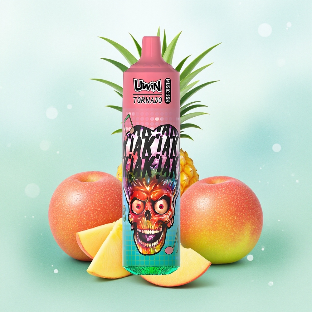 UWIN Tornado 35K Muzikinis Vienkartinis Garinis 35 000 Traukų Persikų Mango Ananasų 600mAh Type-C